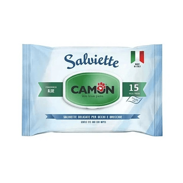 Salviette Toallitas Húmedas Aloe Vera para mascotas 15u