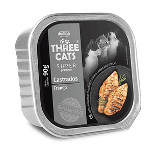 Three Cats Para Gato Castrado Sabor Pollo 90g