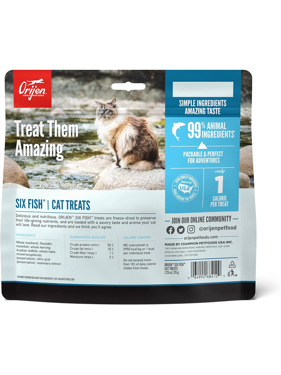 Orijen Six Fish Cat Treats 2