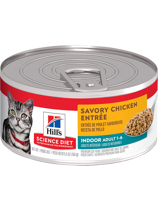 Hills Science Diet Gato Lata Adult Indoor Chicken 156g 1