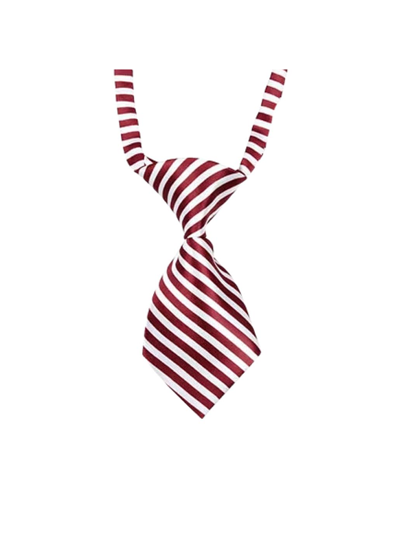 Corbata Para Mascotas Rayas Rojas con Blancas 1