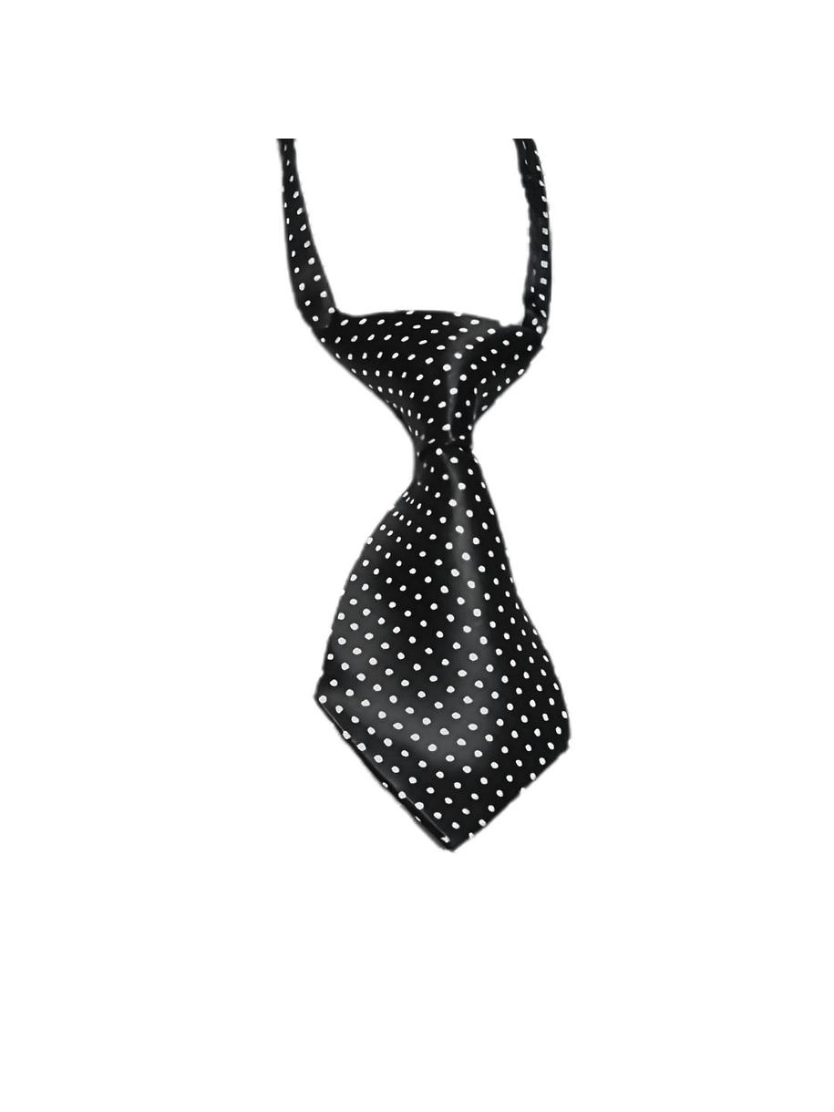 Corbata Para Mascotas Negra con Puntos Blancos 1