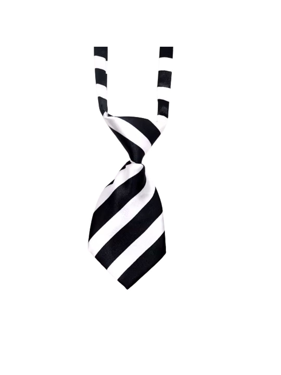 Corbata Para Mascotas Rayas Negras con Blanco 1