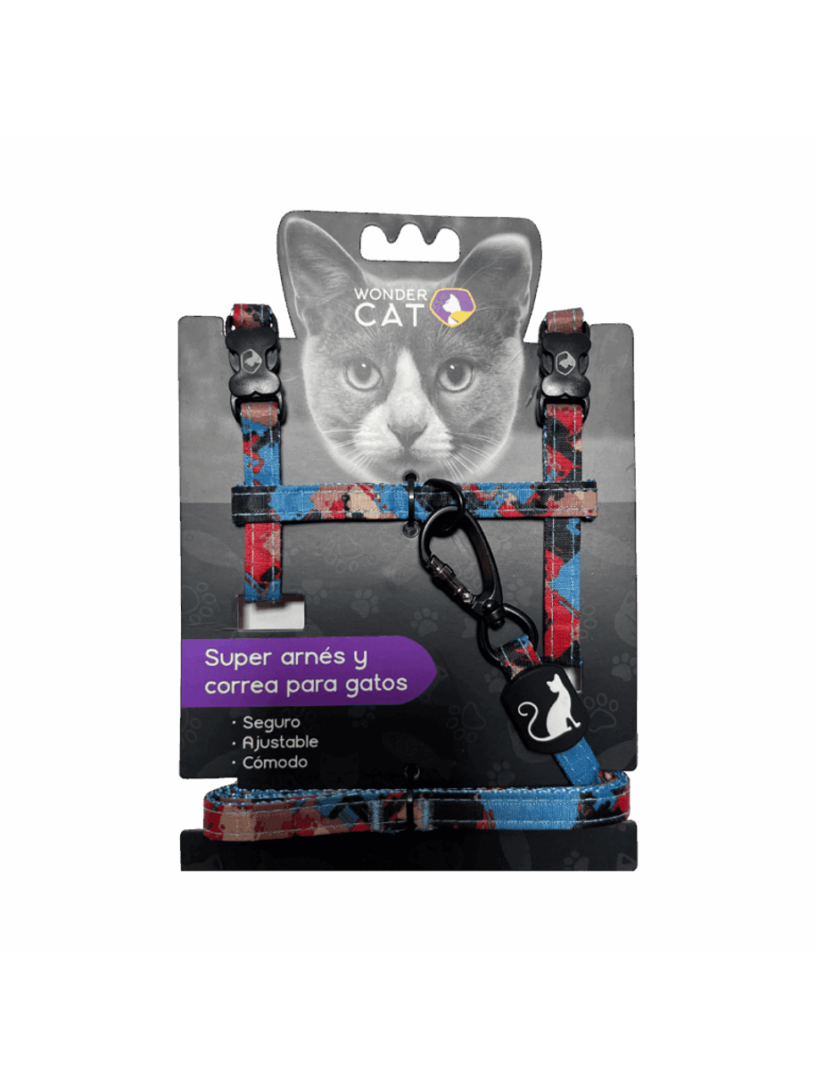 Wonder Cat Arnes Para Gato Diseño Camuflaje Azul 1