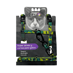 Wonder Cat Arnes Para Gato Diseño Camuflaje Verde