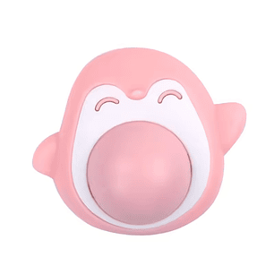 Pingüino Rosado con Bola de Catnip Giratoria