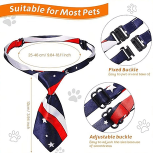 Corbata Para Mascotas Rayas Rojas con Blancas