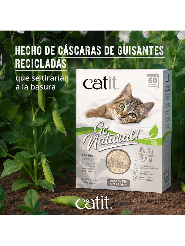 Catit Go Natural Arena Biodegradable Sin Aroma 5.6Kg 3
