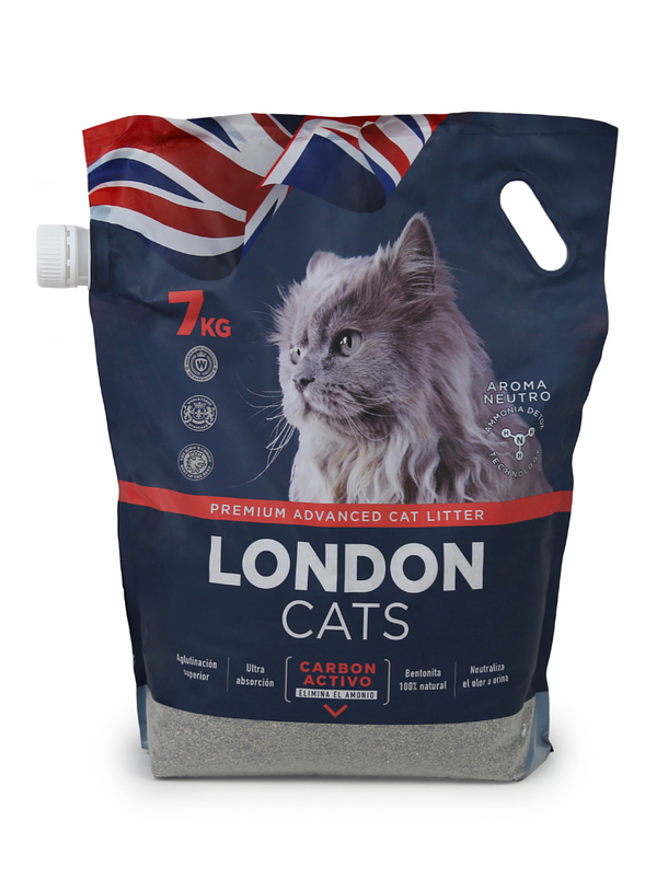 London Cats Arena Sanitaria 7Kg Carbón Activado Aroma Neutro 1