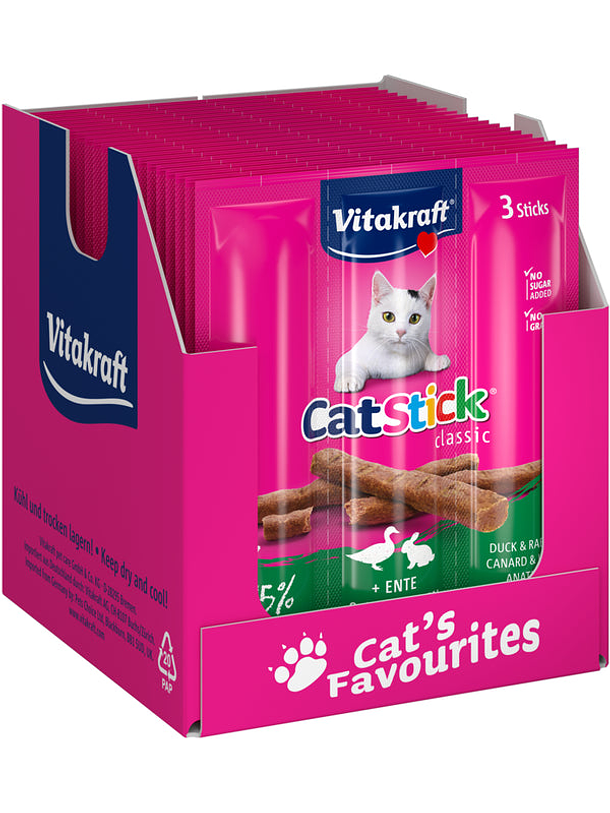 Pack Vitakraft Stick 20 unidades pato y conejo 1