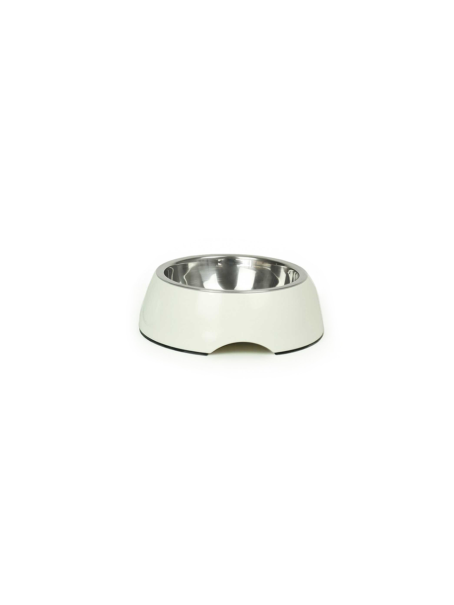 BRNX Plato de Acero Inoxidable y Melamina Blanco 1