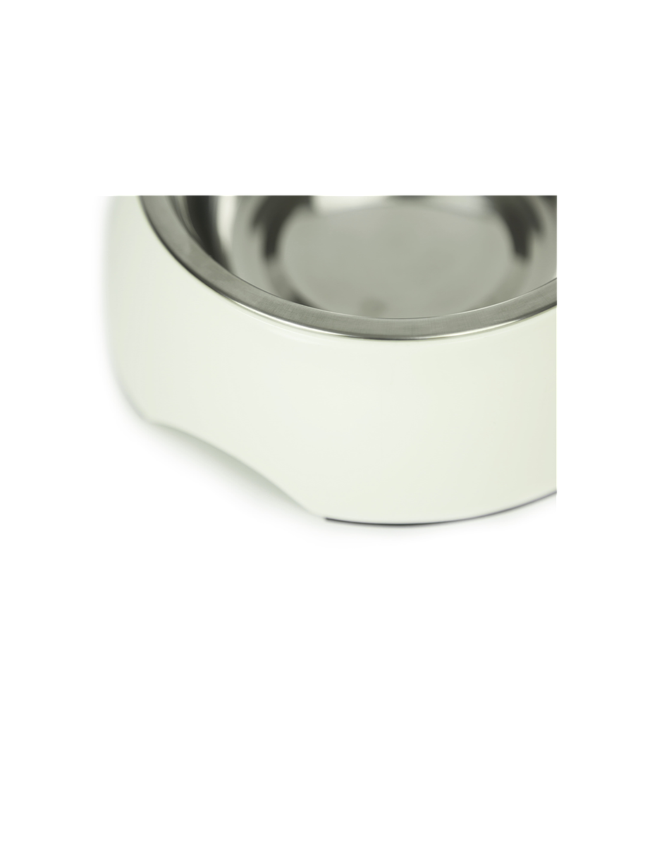 BRNX Plato de Acero Inoxidable y Melamina Blanco 2