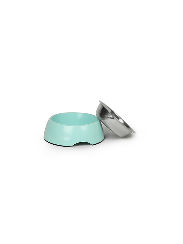 BRNX Plato de Acero Inoxidable y Melamina Celeste 2