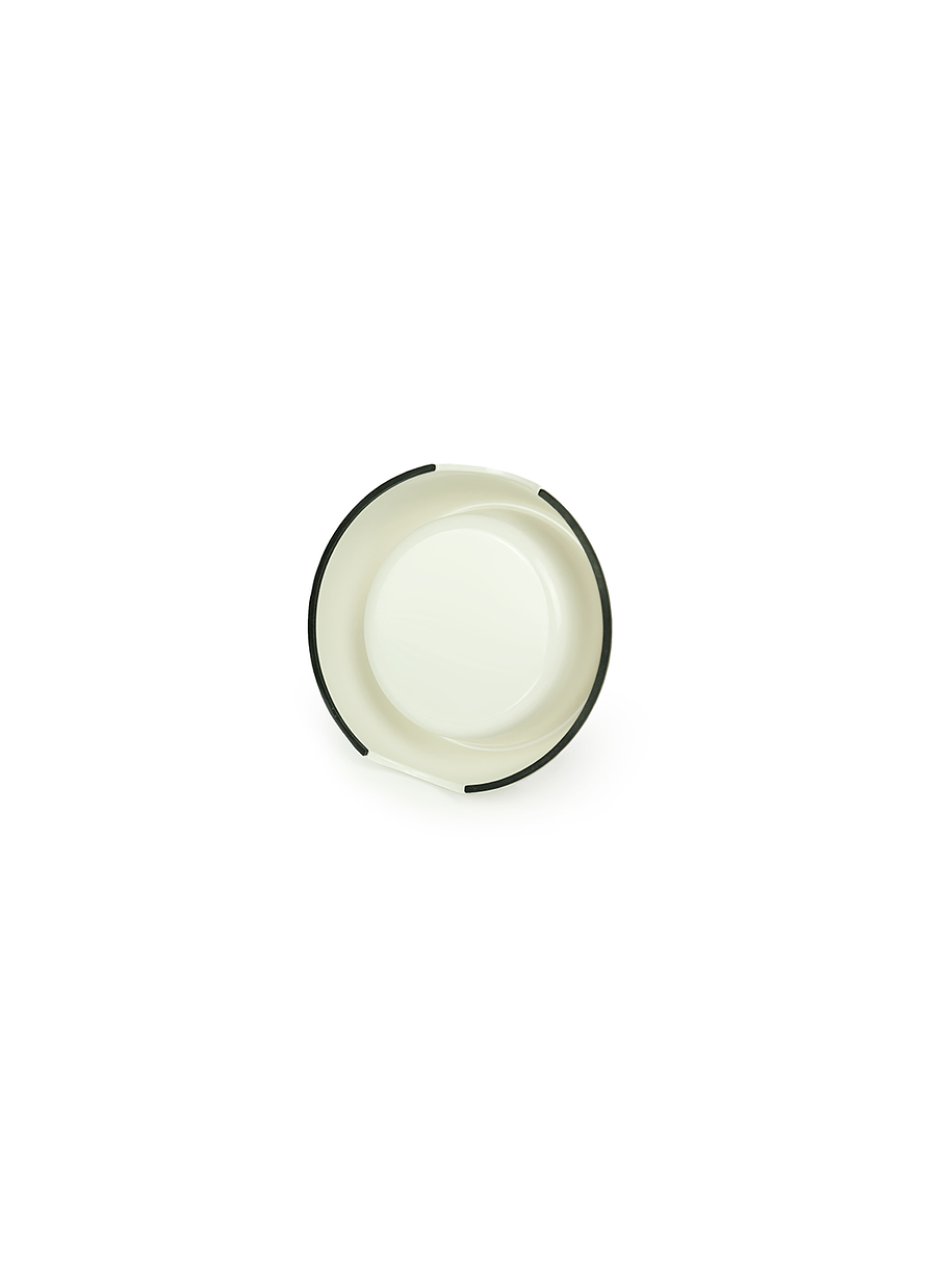 BRNX Plato de Acero Inoxidable y Melamina Blanco 3