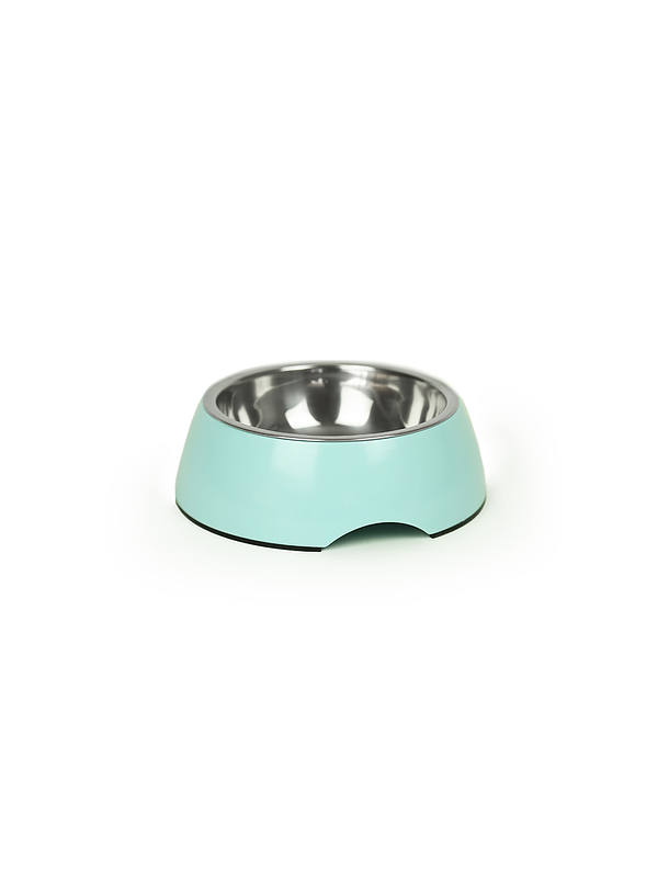 BRNX Plato de Acero Inoxidable y Melamina Celeste 1