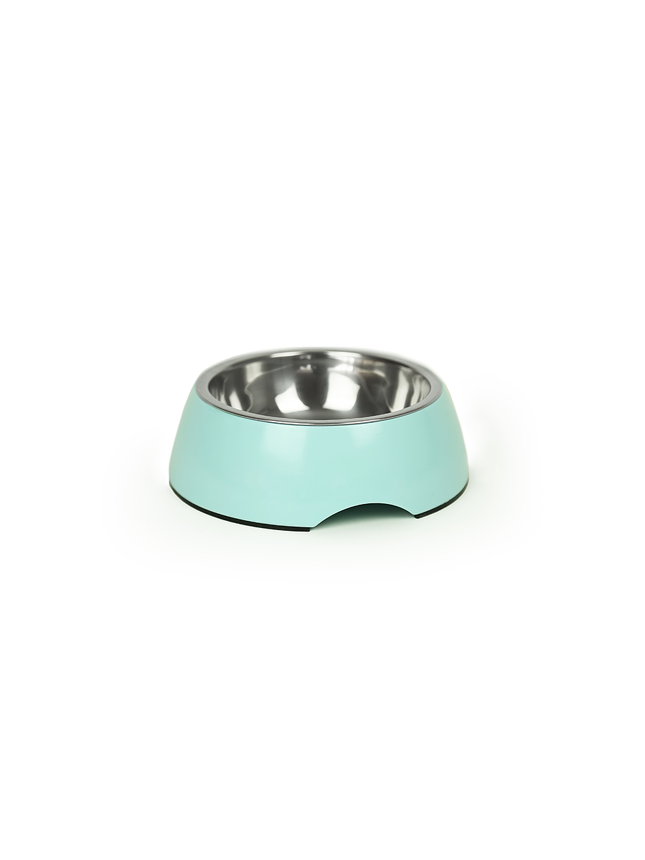 BRNX Plato de Acero Inoxidable y Melamina Celeste 1