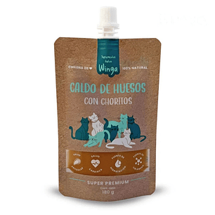 Winga Caldo de Huesos con Choritos Para Gatos