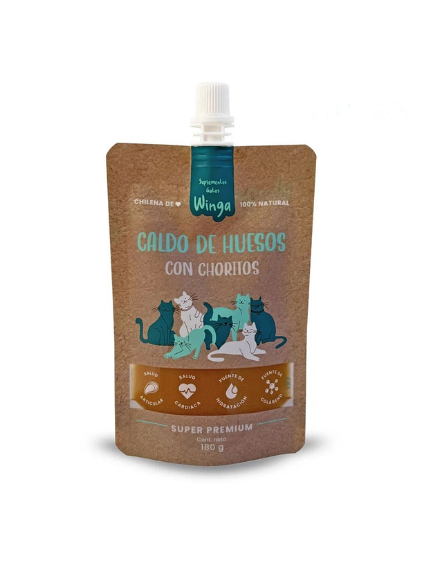 Winga Caldo de Huesos con Choritos Para Gatos 1