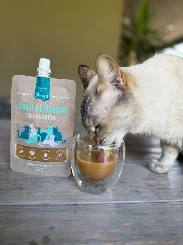 Winga Caldo de Huesos con Choritos Para Gatos 2