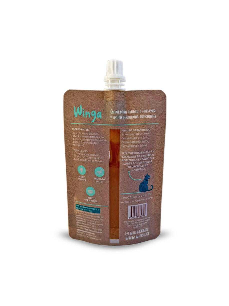 Winga Caldo de Huesos con Choritos Para Gatos 3