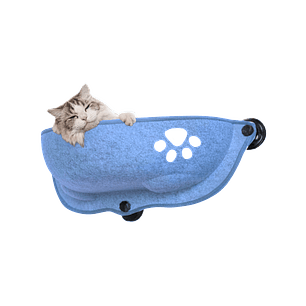 Nido Felino Colgante Celeste Con Ventosas Para Ventana