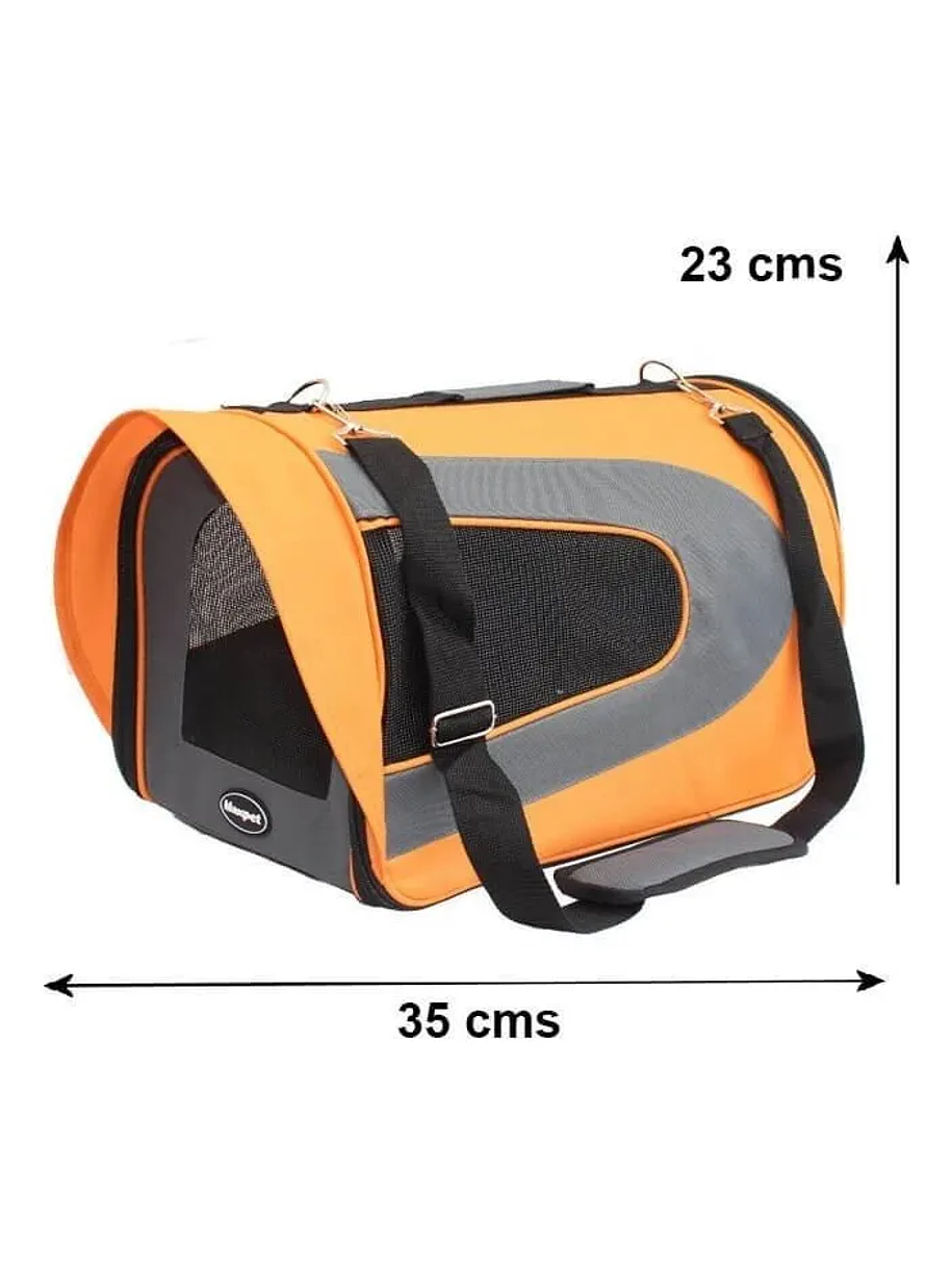 Bolso Naranjo De Cabina Para Mascotas 35x22x23 2