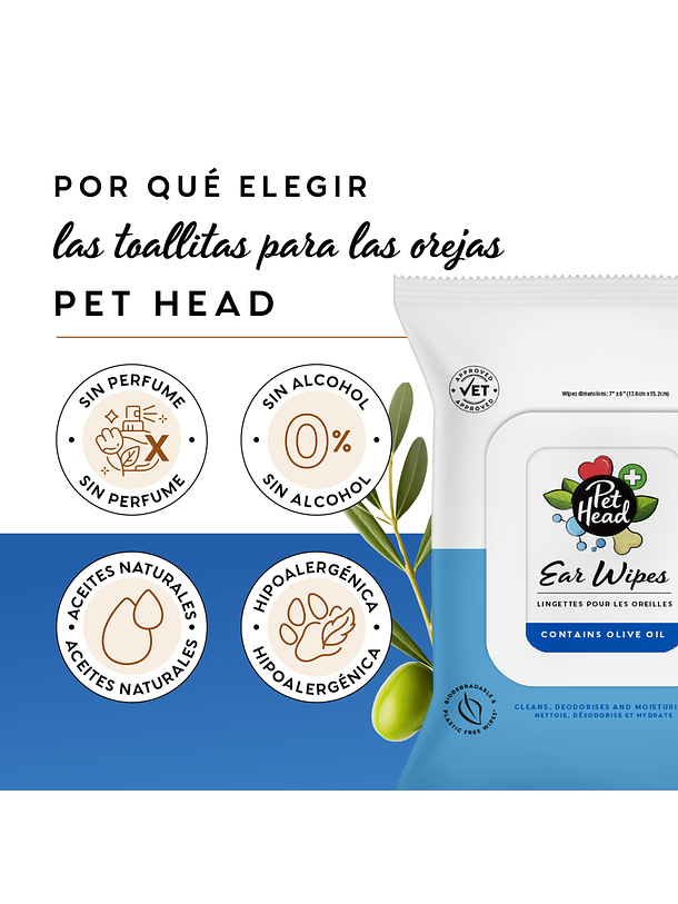 Pet Head Toallitas Para Oidos 3