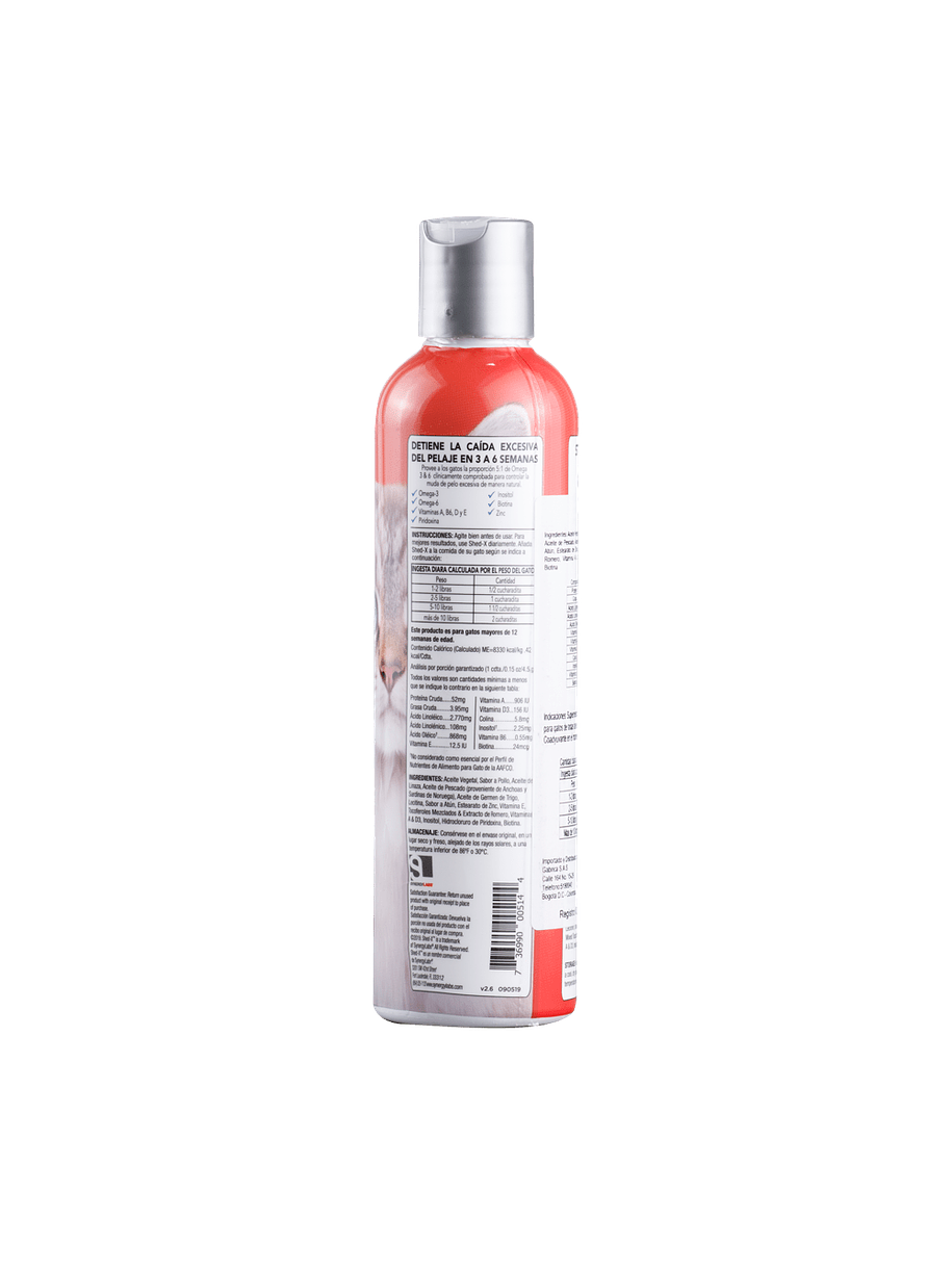 Suplemento Nutricional Shed-X Dermaplex Gato 8oz 2