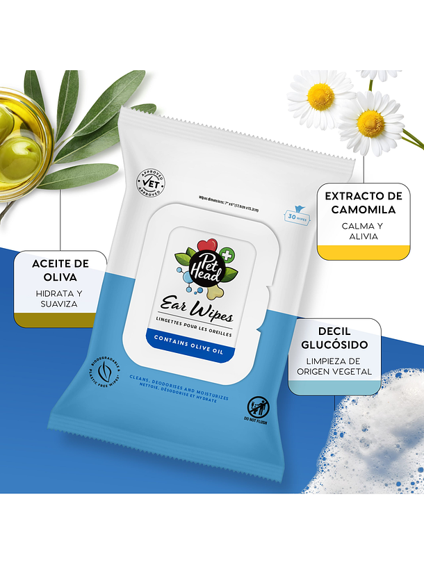 Pet Head Toallitas Para Oidos 4