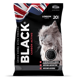 London Cats Black Arena con Carconita 20Kg