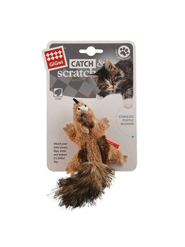 Gigwi Cat Scratch Catnip Ardilla con Cascabel 1