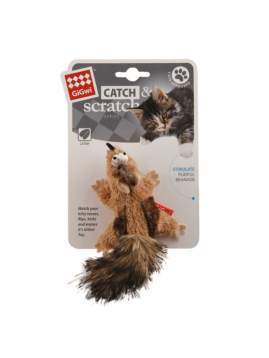 Gigwi Cat Scratch Catnip Ardilla con Cascabel 1