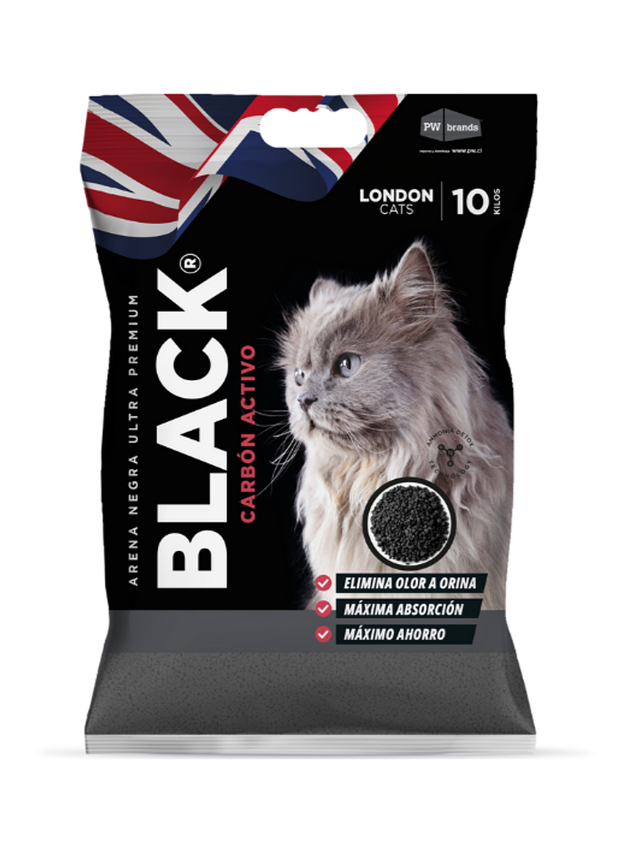 London Cats Black Arena con Carconita 10Kg 1