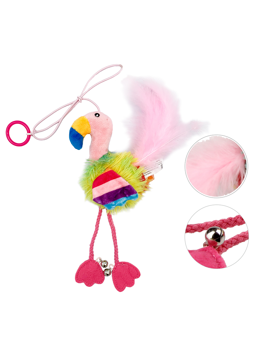 Gigwi Finger Teaser Flamingo Catnip 3