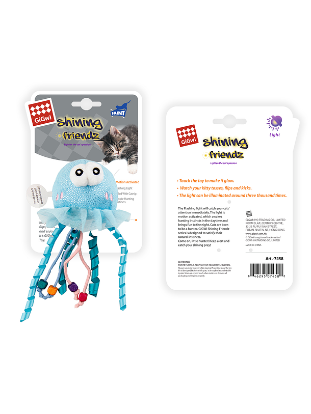 Gigwi Shining Friendz Catnip Medusa con Luz 2