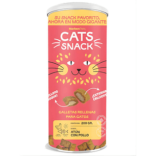 Cats Snack Tarro Galletas Rellenas Atun con Pollo