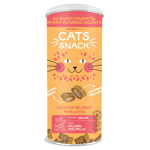Cats Snack Tarro Galletas Rellenas Salmón con Pollo