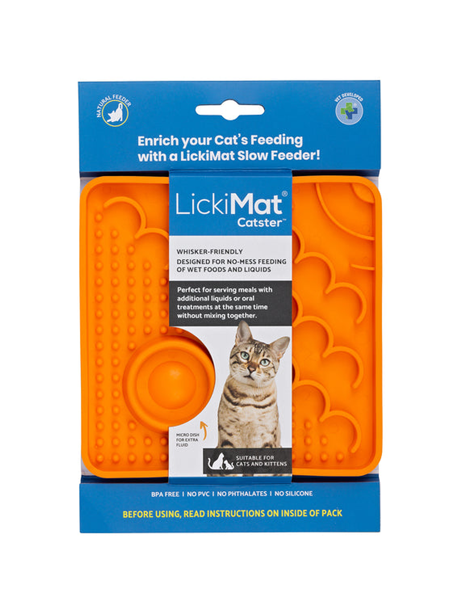 LickiMat Catster Comedero Naranja 1