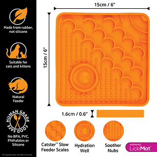 LickiMat Catster Comedero Naranja