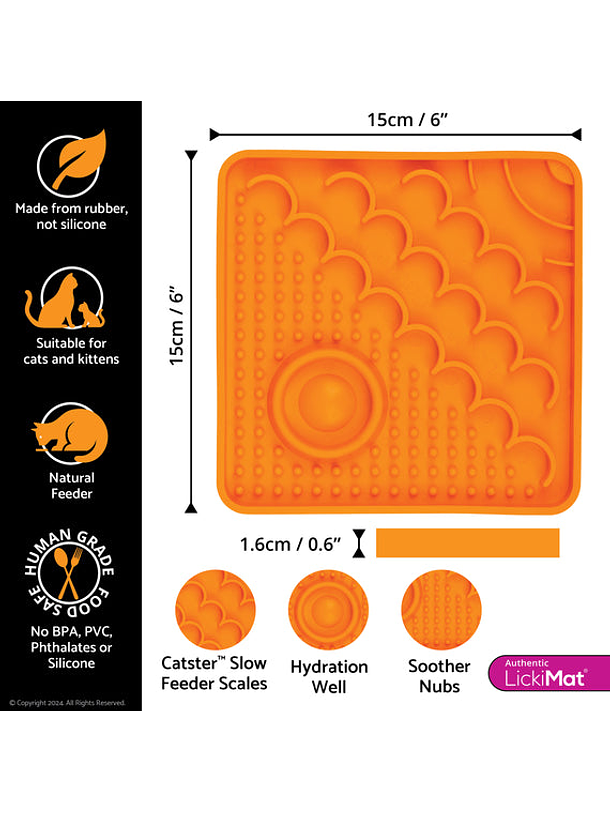 LickiMat Catster Comedero Naranja 2