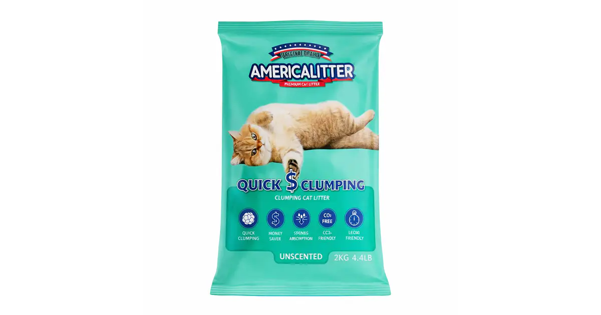 America Litter Quick Clumping sin aroma 2kg