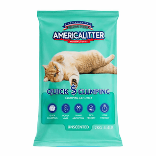 America Litter Quick Clumping sin aroma 2kg
