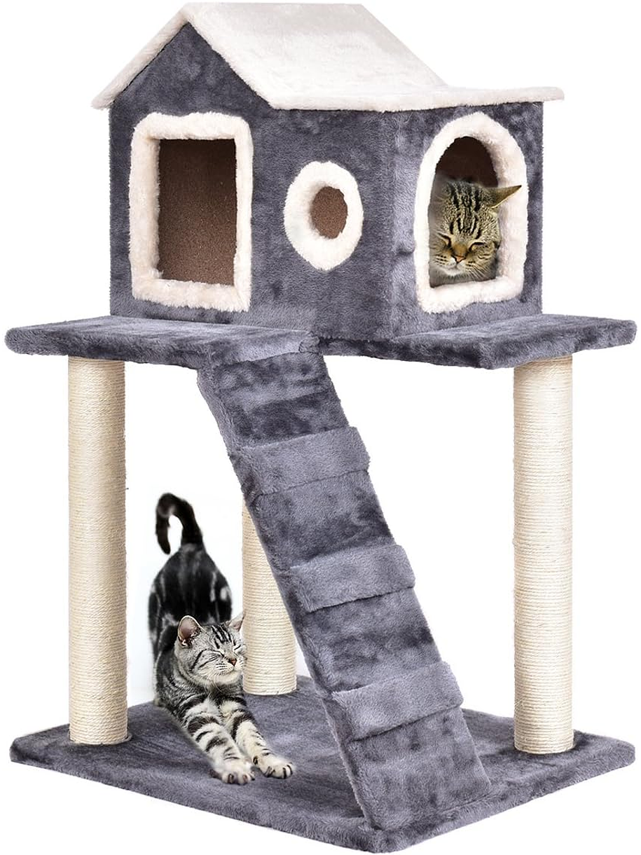 Rascador con Casa en Alto Gris 1