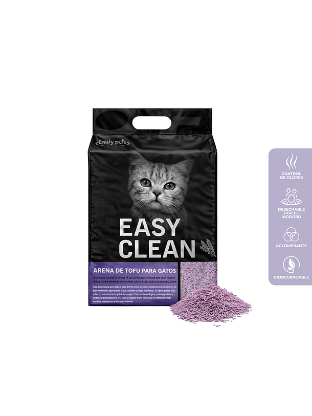 Easy Clean Arena de Toffu Aroma Lavanda 2Kg 6L 2