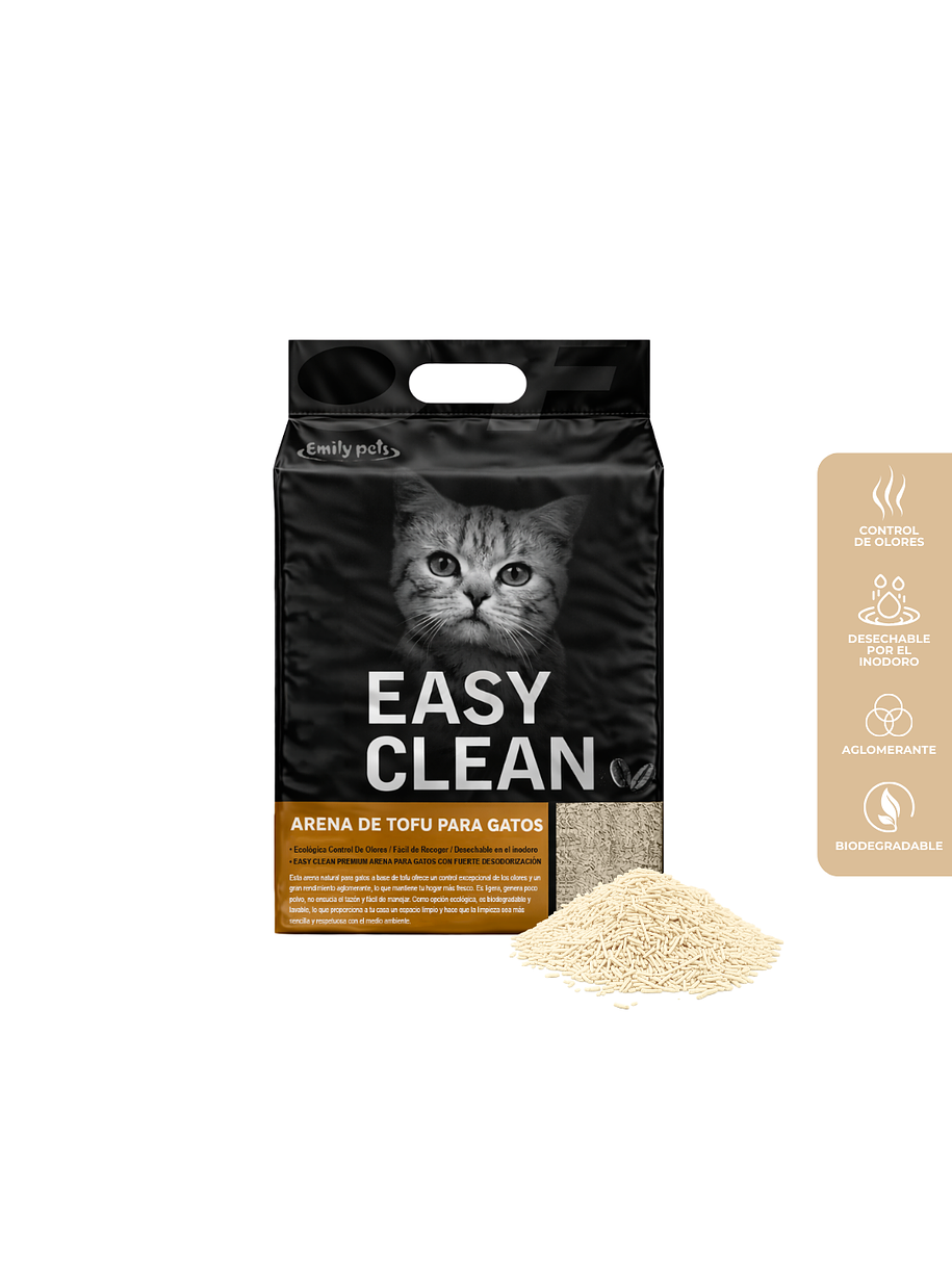Easy Clean Arena de Toffu Aroma Café 2Kg 6L 2