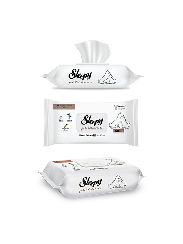 Pack 3 Toallitas Húmedas Sleepy Pet Care 60 Unidades 3