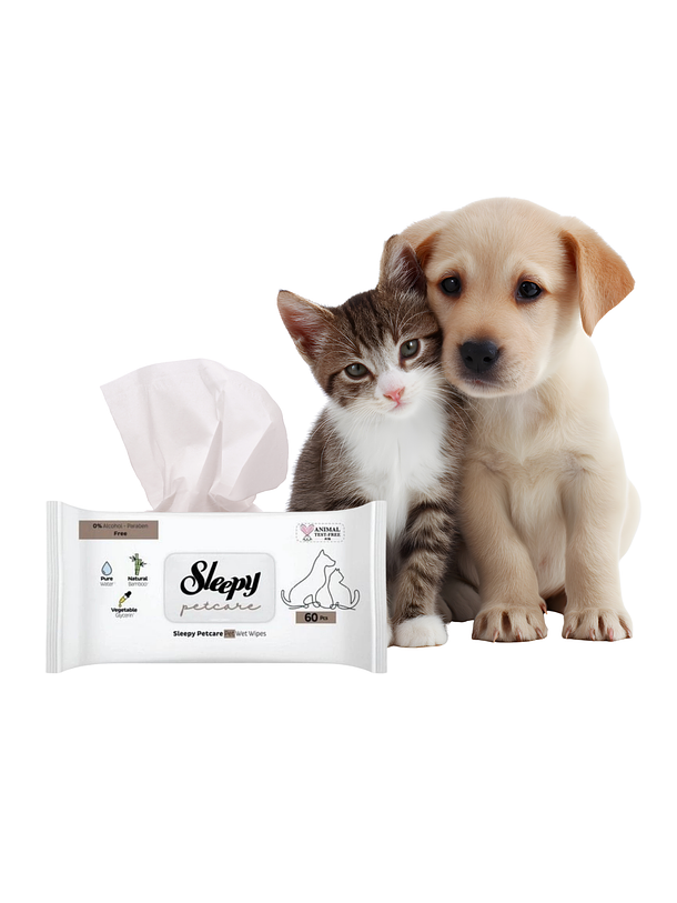 Pack 3 Toallitas Húmedas Sleepy Pet Care 60 Unidades 2