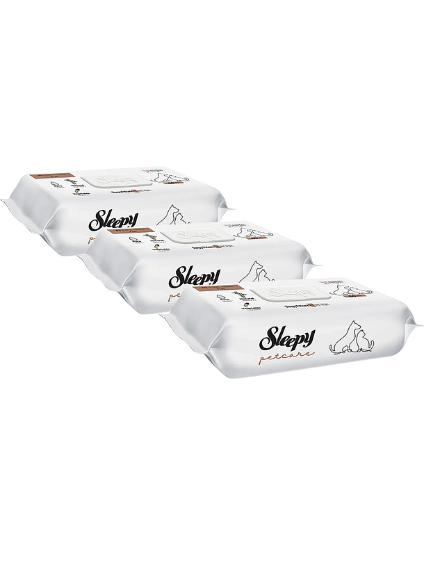 Pack 3 Toallitas Húmedas Sleepy Pet Care 60 Unidades 1