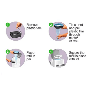 Litter Genie Refill Pack 3 Repuestos de Bolsas Multicapa