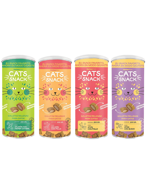 Cats Snack Maxi Variedades Pack 4 Tarros 1
